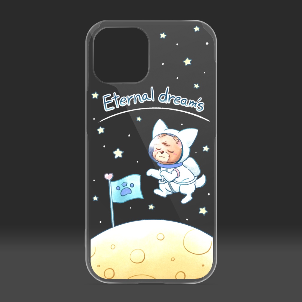 iPhone クリアスマホケース 月面旅行