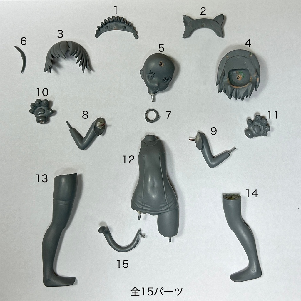 オリジナルキャラクターガレージキット スク水ビーストみぃちゃん (おまけ付き)