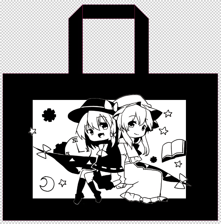 秘封不織布バッグ黒