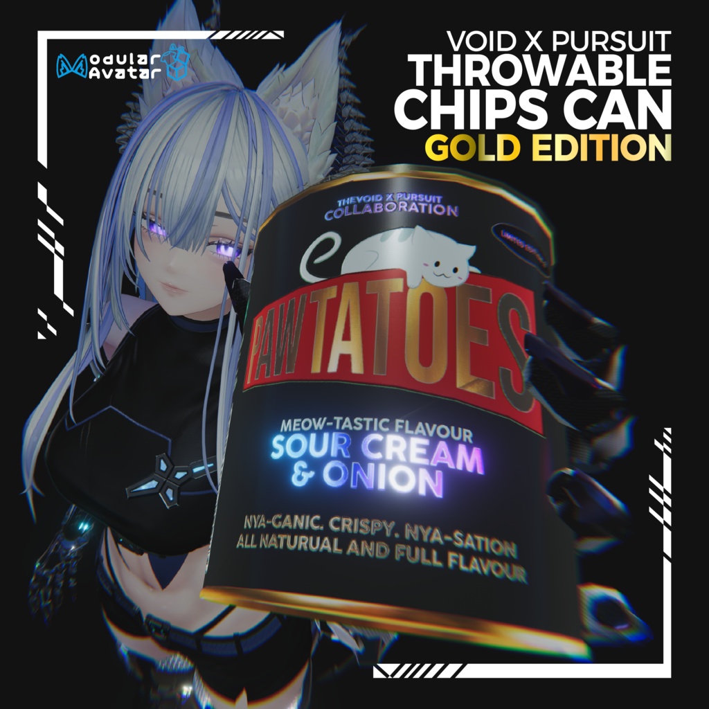 【リリース記念 40% OFF SALE】【Unity/VRChat ギミック】投げられるポテチ缶 | Throwable Chips Can with VFX