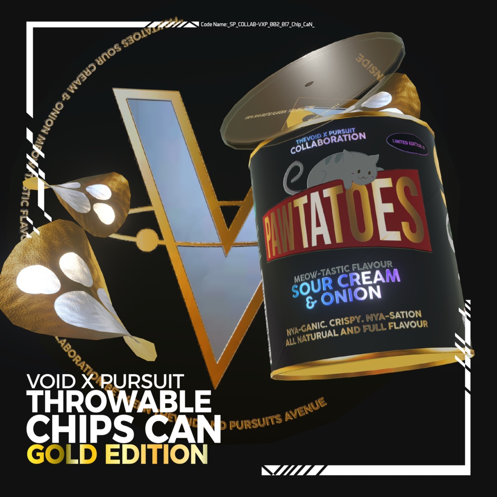 【リリース記念 40% OFF SALE】【Unity/VRChat ギミック】投げられるポテチ缶 | Throwable Chips Can with VFX