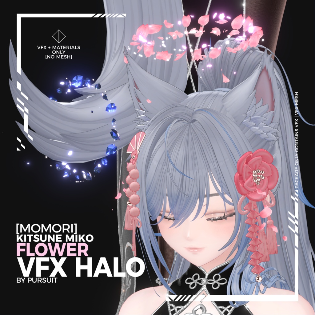 【リリース記念 50% OFF】[MOMORI]- KITSUNE MIKO-Flower VFX Halo [50% off Release Day Price]