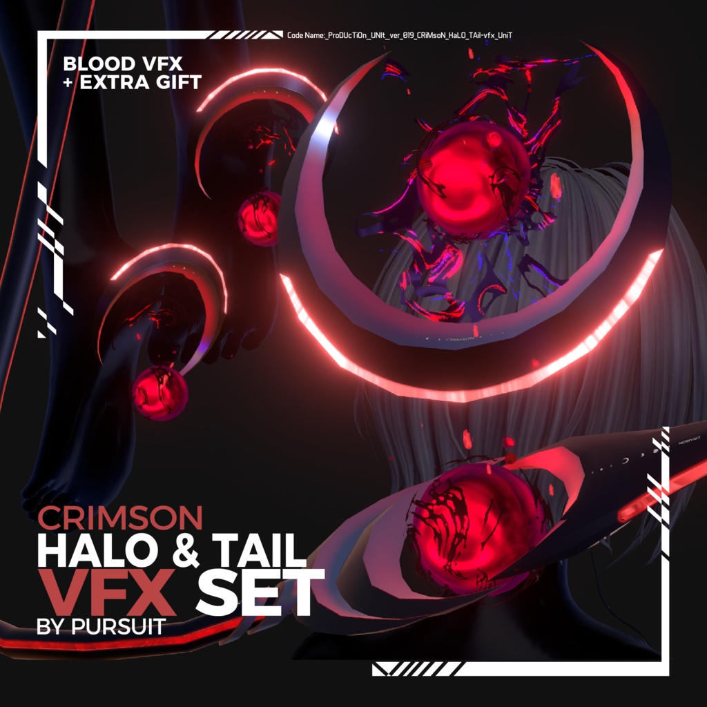 【リリース記念 55% OFF】クリムゾンムーン：ヘイロー＆テイル with VFX ＋ おまけ | Crimson Moon: Halo & Tail with VFX + Bonus Gift