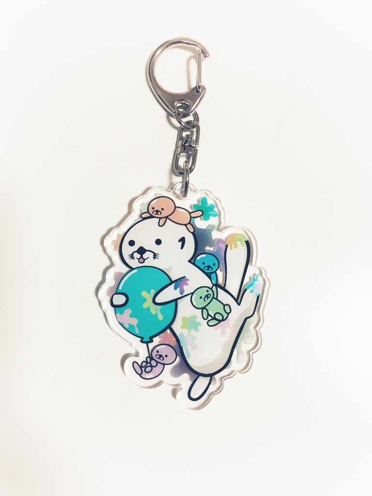 お絵描き遊びラッコキーホルダー