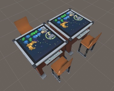 アーケードゲーム筐体(対面型と1人用+イス付)