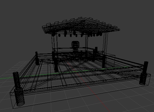 【太鼓・提灯付き斗】祭り会場2段やぐら
