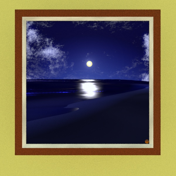 【3DCG絵画】月の指先(無料)