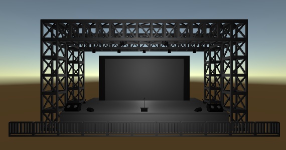 【リアルライブ投影】野外ライブ会場セット(2パターン)
