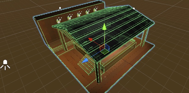 【お風呂・湯気付き斗】打たせ湯(木目調)