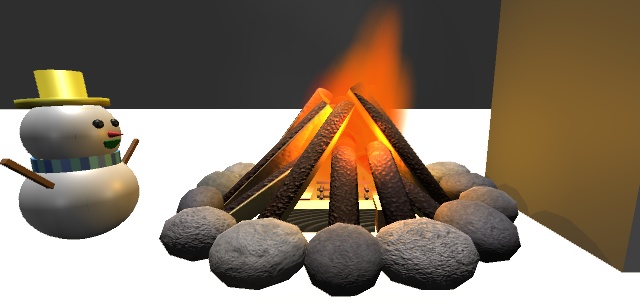 【ゆらめく】無心たき火(4種パーティクル付)