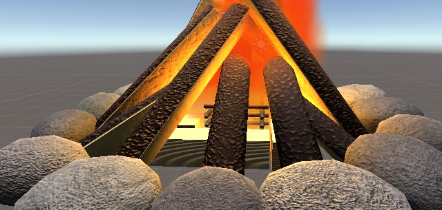 【ゆらめく】無心たき火(4種パーティクル付)