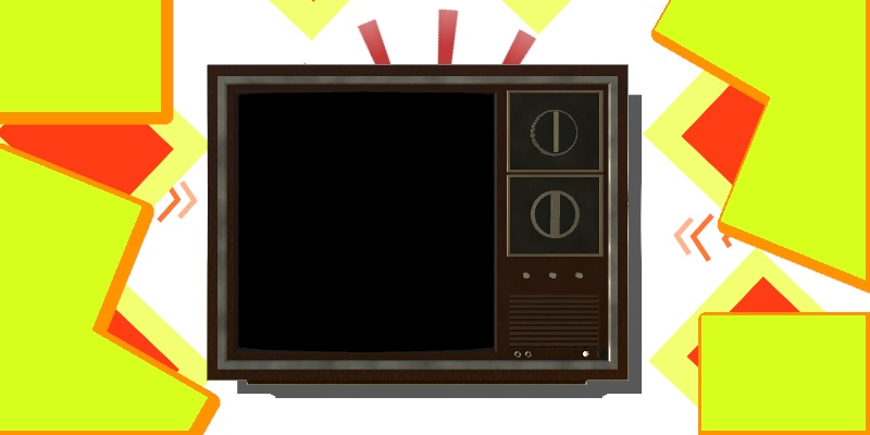 【動画再生可】ちょっとレトロなブラウン管テレビ(ギミック付き)