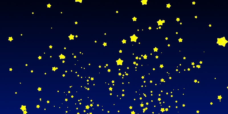 【いっぱいのキラキラ】くるっとお星さま(パーティクル、無料)