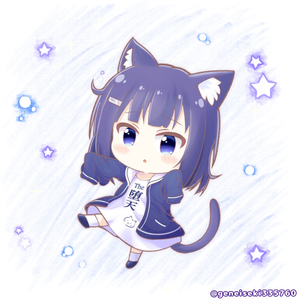 【BOOTH限定】フユねこ　アクリルキーホルダー【ご注文はうさぎですか？】