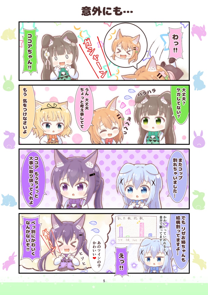 【新作】ミニうさ!4 ~5姉妹うさぎの喫茶店~ 【BOOTH限定特典付】