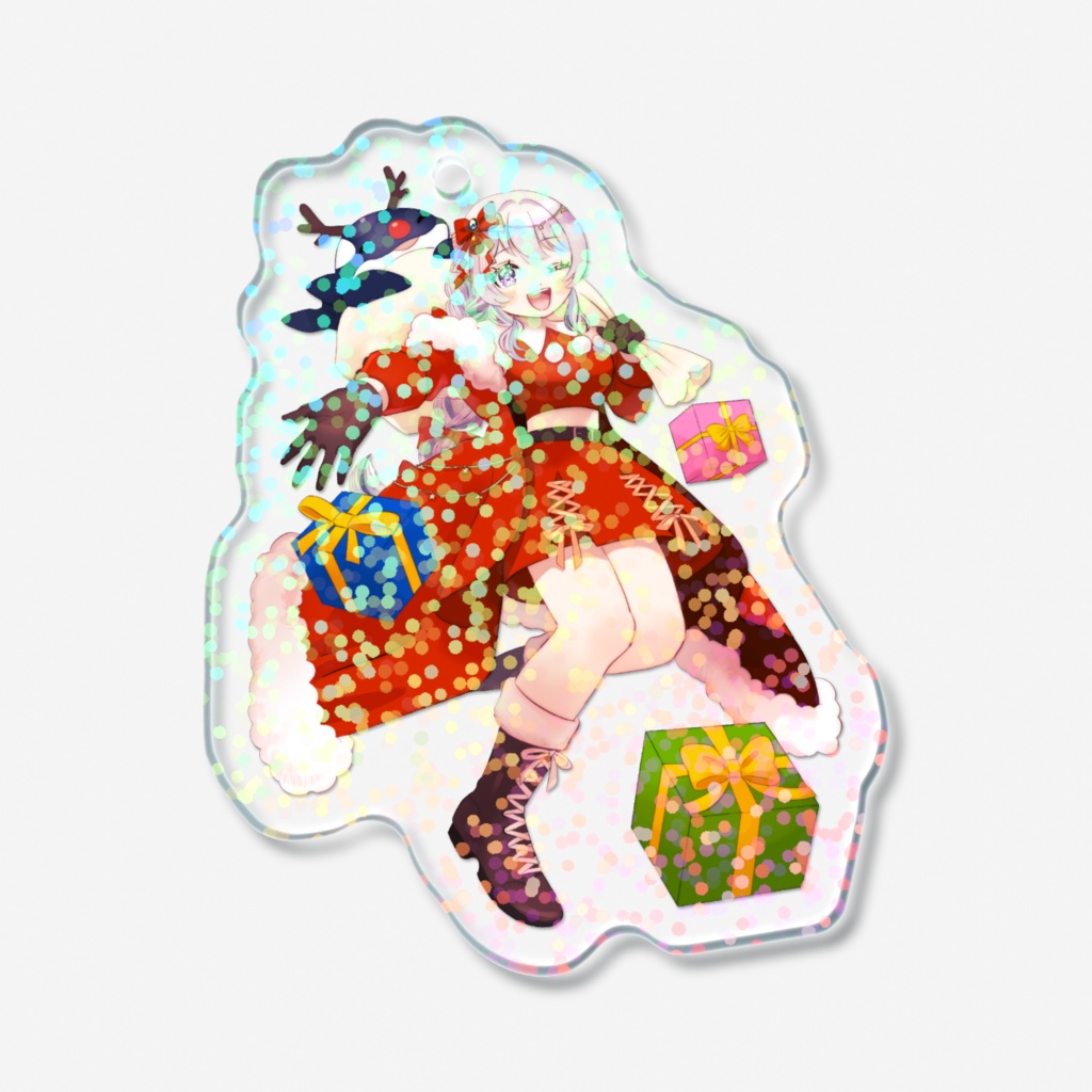 【12月限定】 月鯨みはね アクリルキーホルダー 2025Xmasエディション