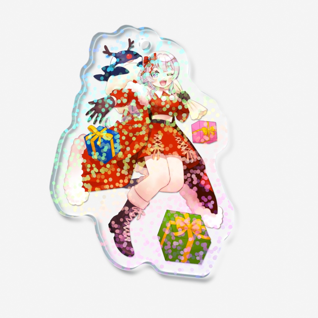 【12月限定】 月鯨みはね アクリルキーホルダー 2025Xmasエディション