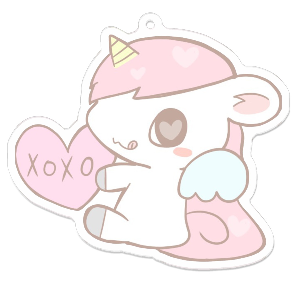 ユニコーン夢かわアクリルキーホルダー