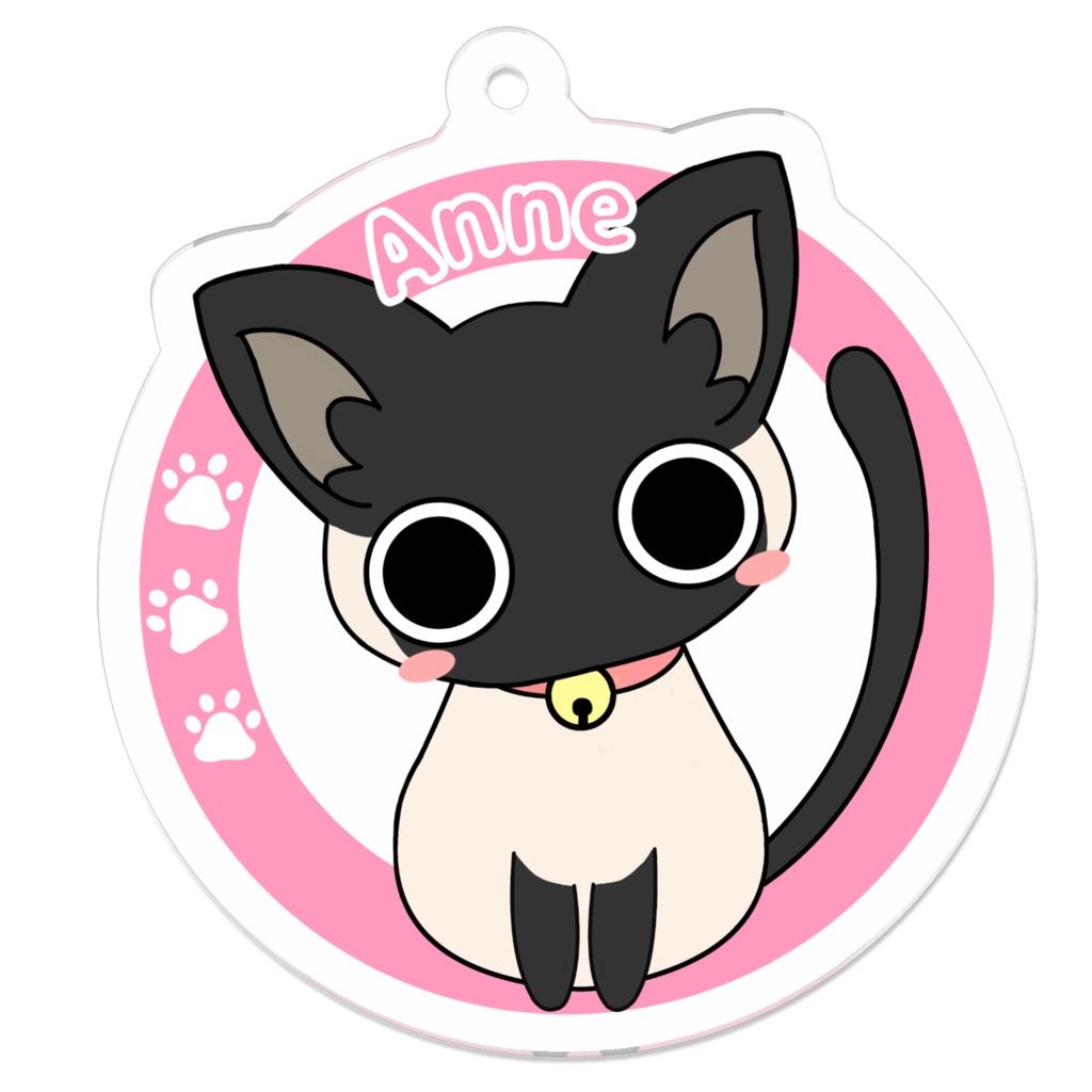 シャム猫のアン　アクリルキーホルダー