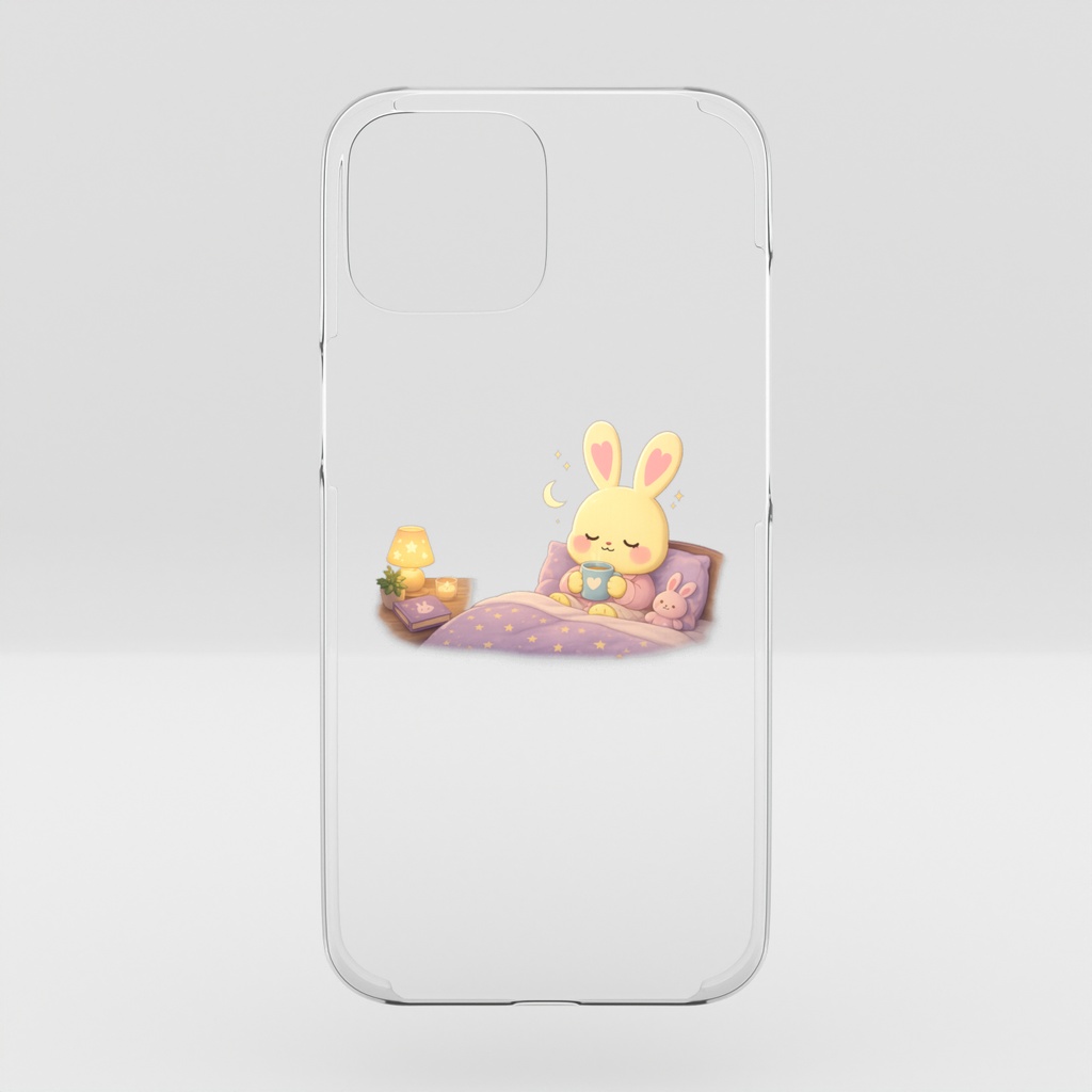 ラビうさ おやすみクリアiPhoneケース