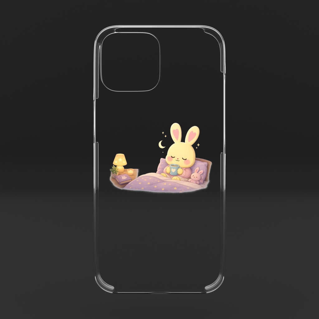 ラビうさ おやすみクリアiPhoneケース