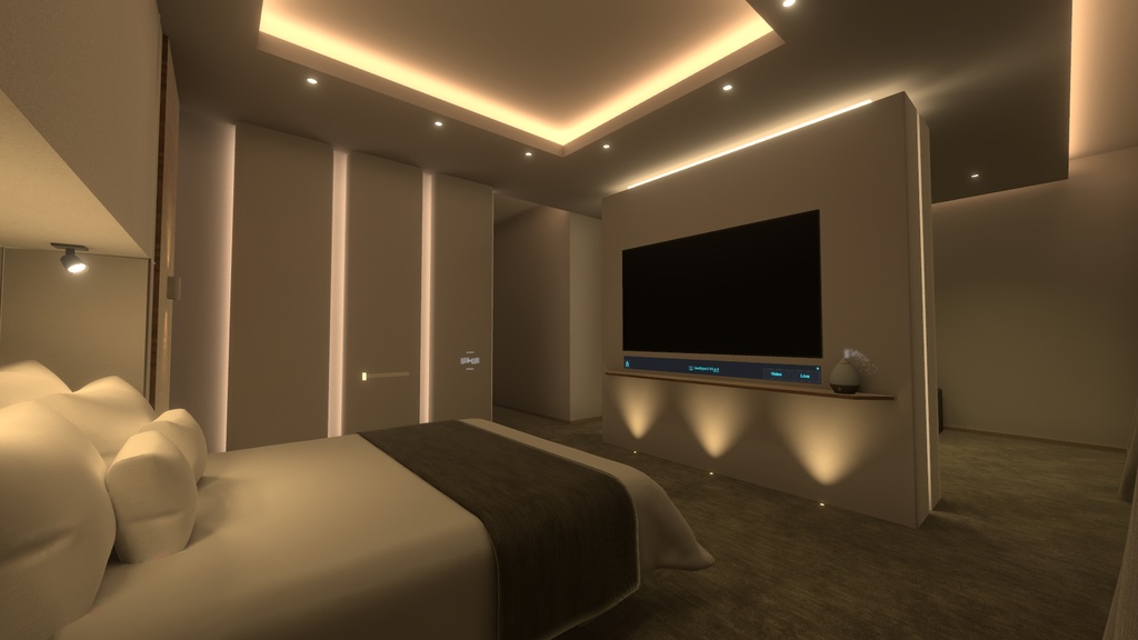 【VRChat】RBS BR03_Bedroom v2.0.0【睡眠ギミック設置済み】