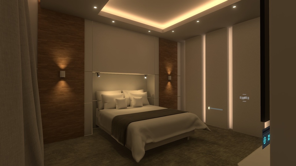 【VRChat】RBS BR03_Bedroom v2.0.0【睡眠ギミック設置済み】