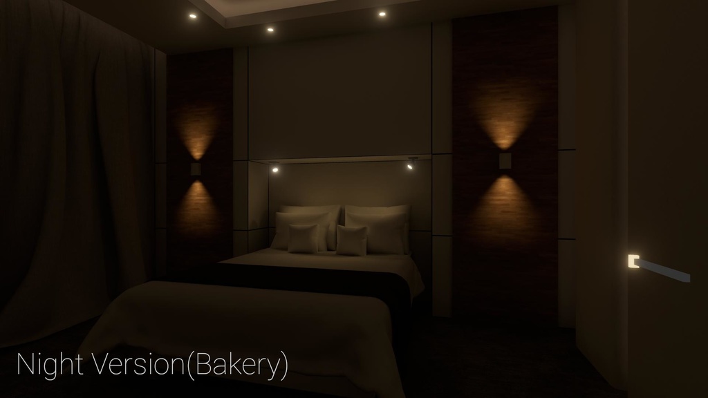 【VRChat】RBS BR03_Bedroom v2.0.0【睡眠ギミック設置済み】