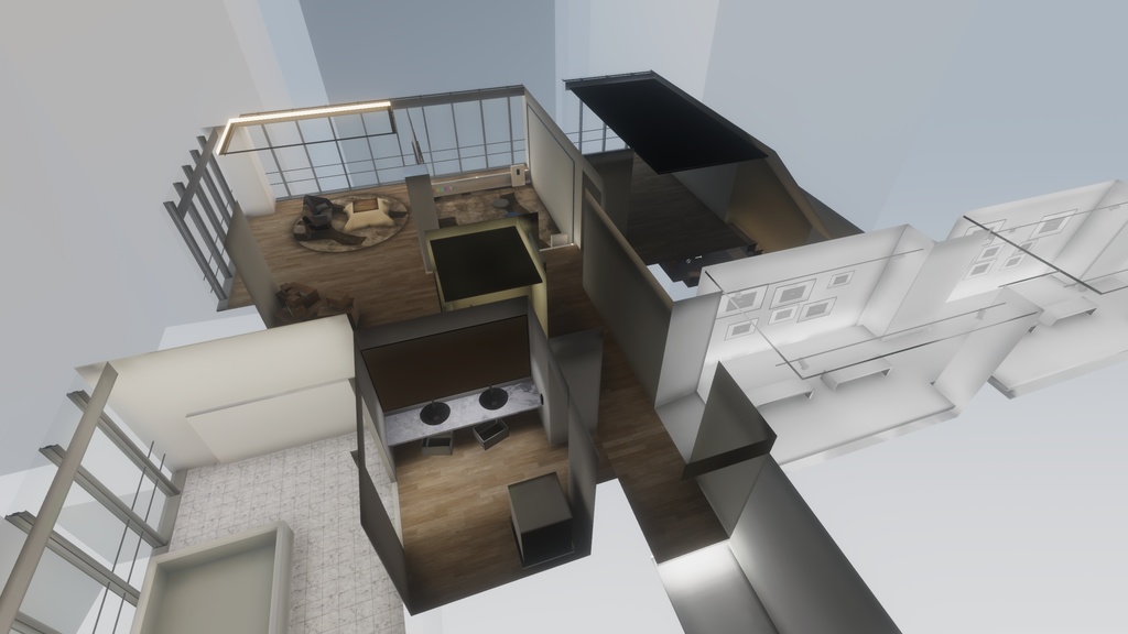 【Unity2022対応】らずべりー式 高層階のおうち(Lumo) + 自動生成ギャラリールーム【専用サポートGUI付属】