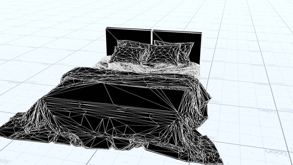 【VRChat/URP/HDRP 対応】RBS ModernBed-B【睡眠ギミック搭載済みベッド】