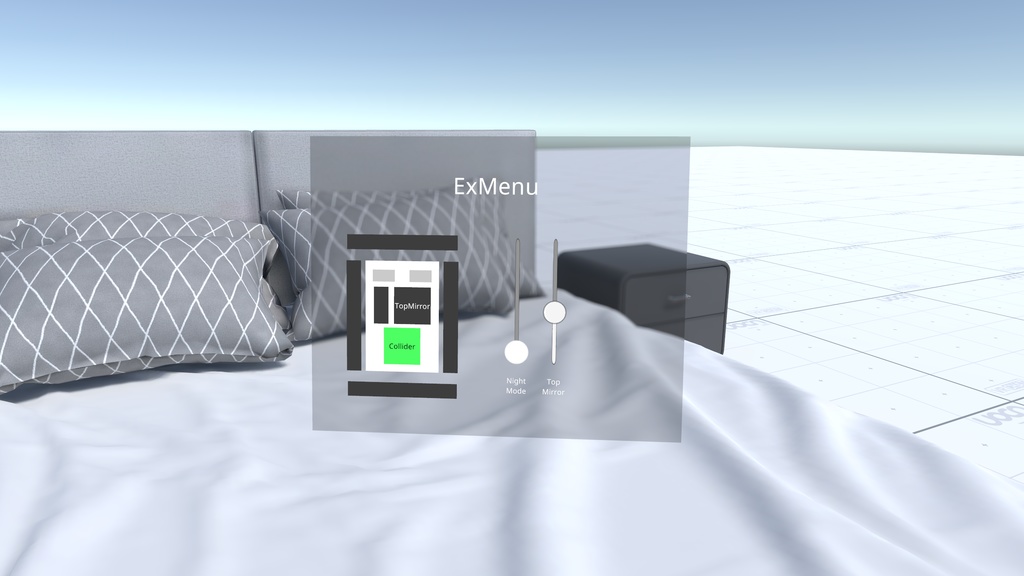 【VRChat/URP/HDRP 対応】RBS ModernBed-B【睡眠ギミック搭載済みベッド】