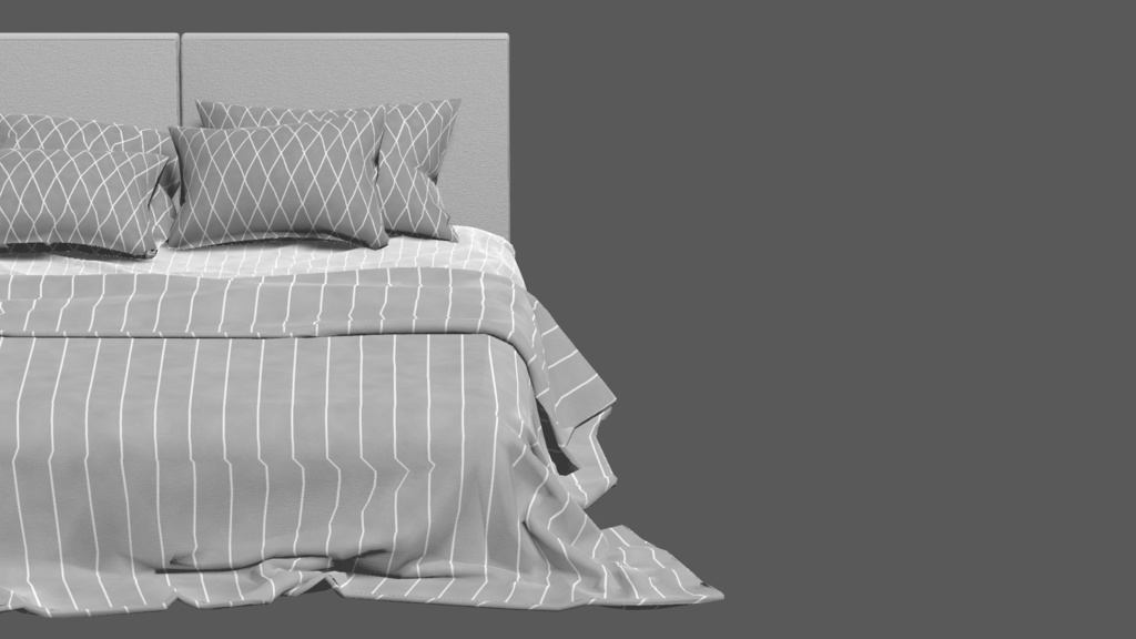 【VRChat/URP/HDRP 対応】RBS ModernBed-B【睡眠ギミック搭載済みベッド】