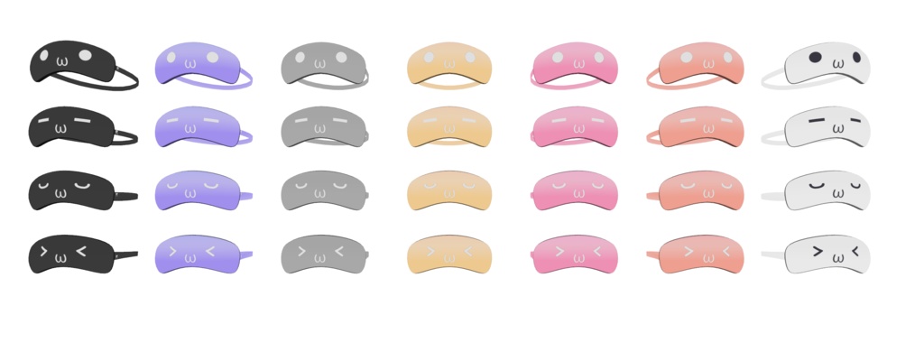 【Physbone】掴める!おやすみアイマスク【ナイトモードギミック設定済み】