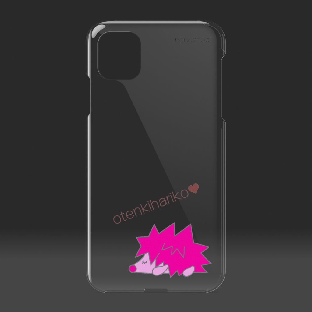 おてんきはりこのスマホケース/Clear pink