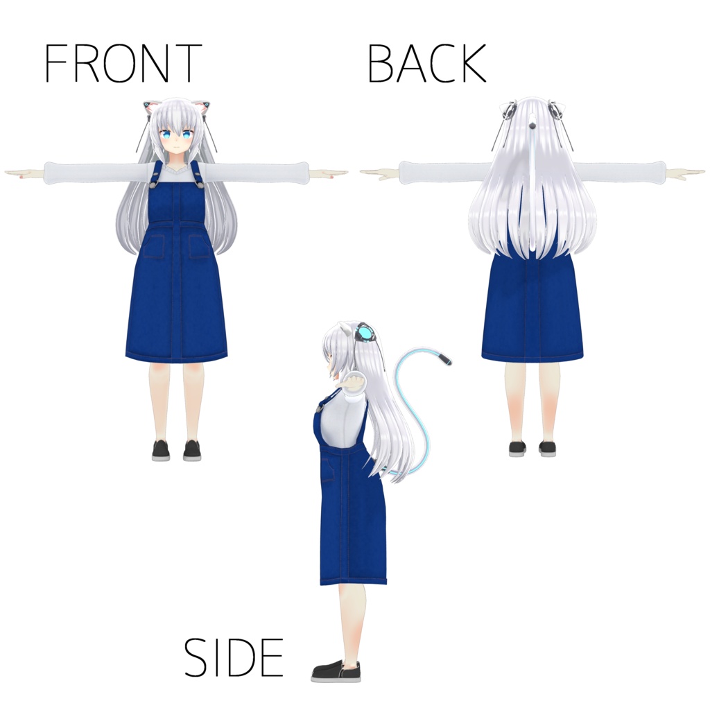 オーバーオールワンピ【量産型のらきゃっとぷらす/TS_sotai3.2~3.3/4.0】