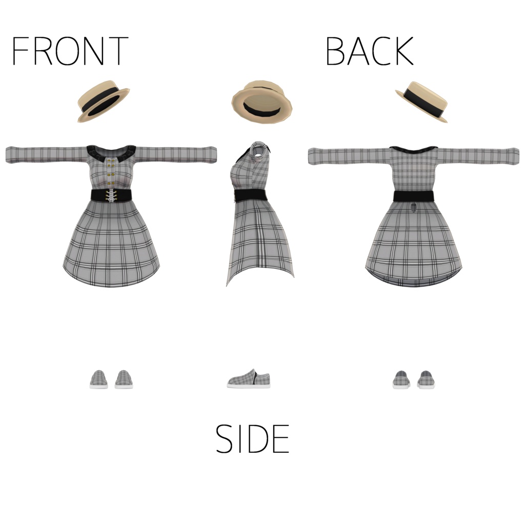 オフショルダーワンピ【量産型のらきゃっとぷらす/TS_sotai3.4~4.0】