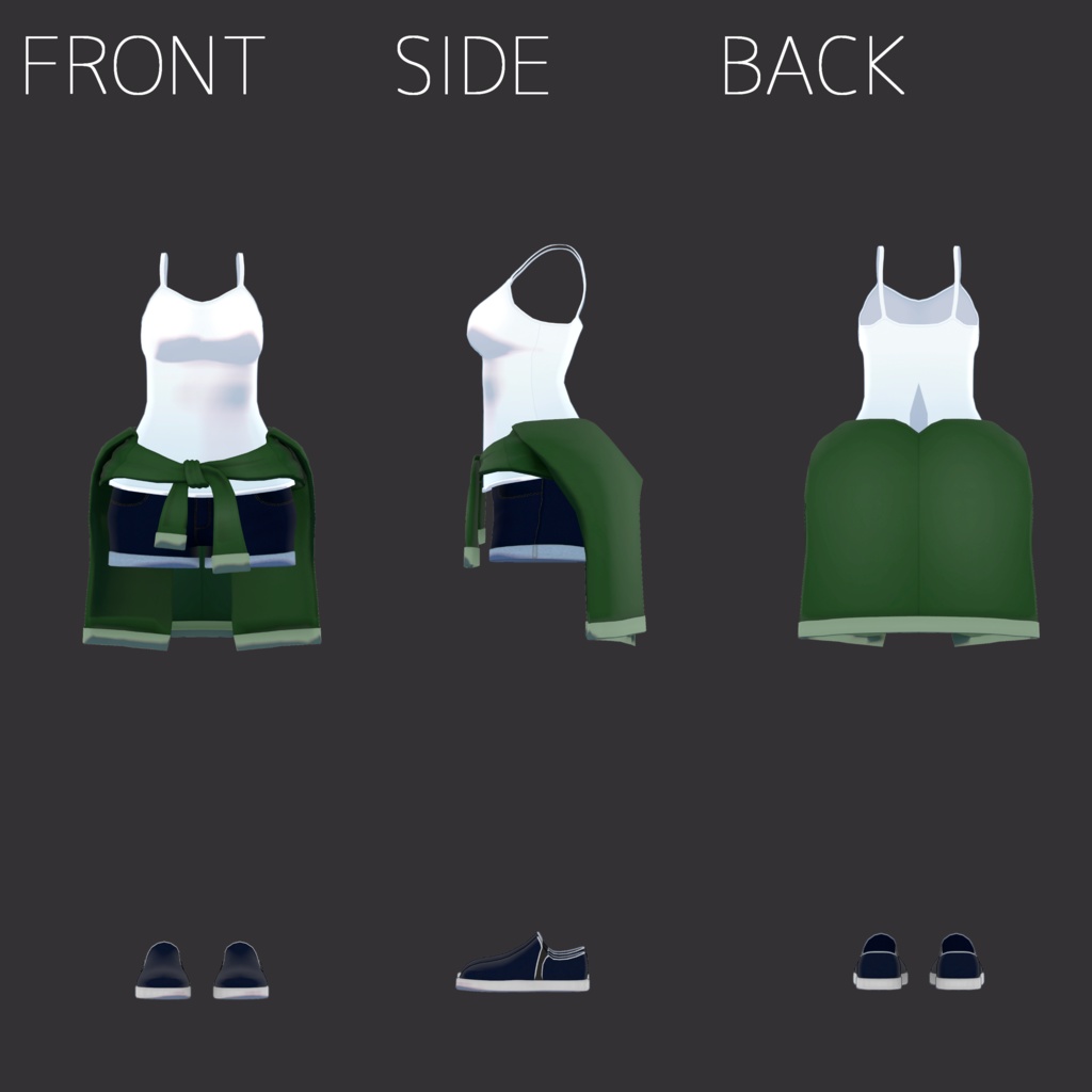 キャミソール・ショートパンツ【量産型のらきゃっとぷらす/TS_sotai3.x~4.0】