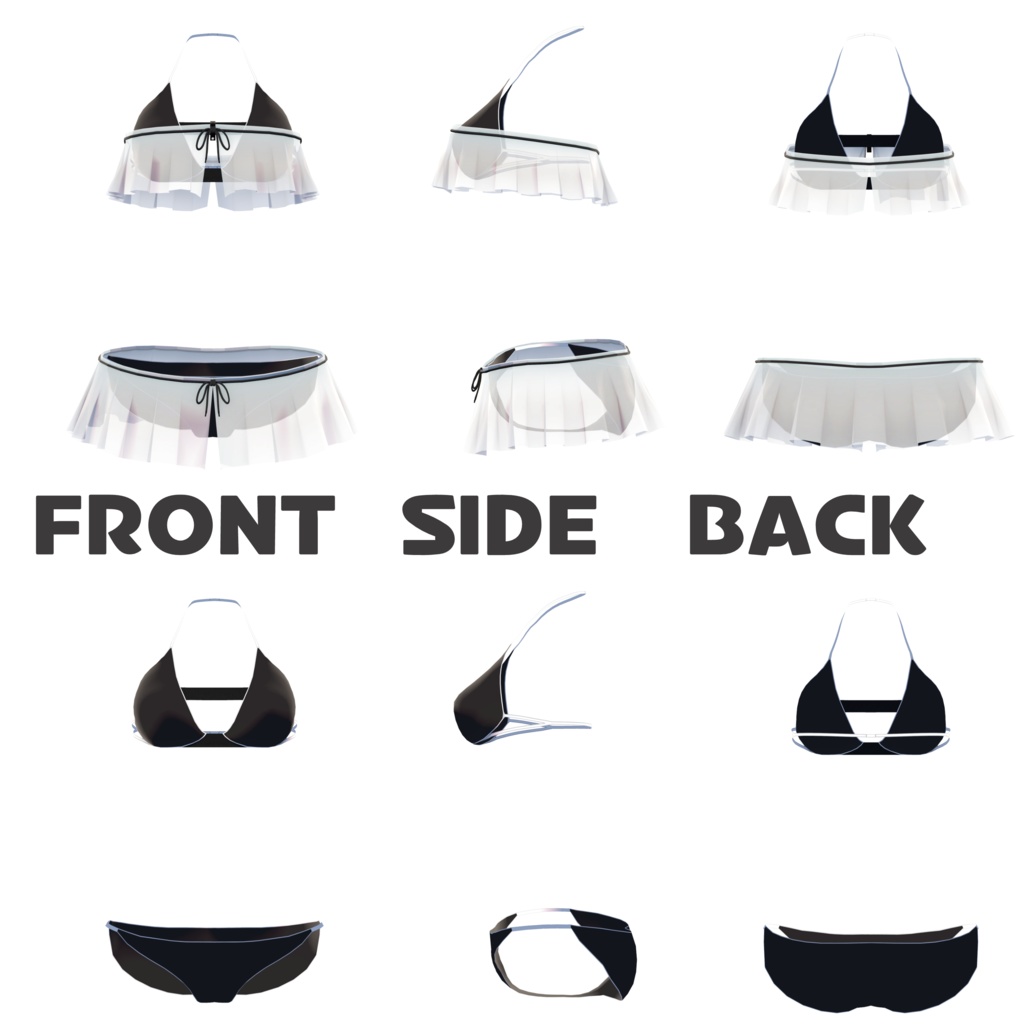 フリルビキニ【あのんちゃん・むろむちゃん/サリアちゃん/みなみちゃん用衣装モデル】