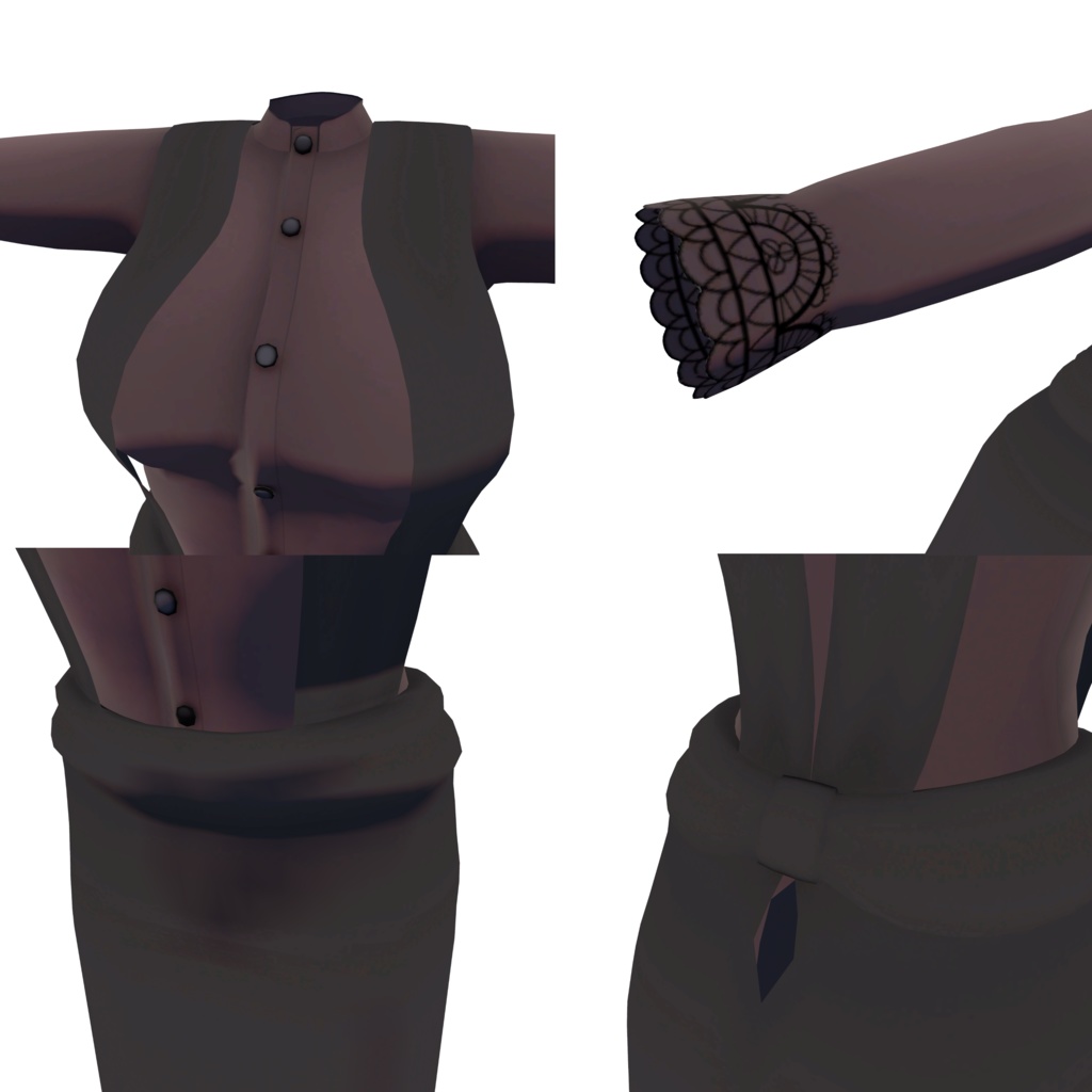 タイトワンピ【あのんちゃん・むろむちゃん用衣装モデル】