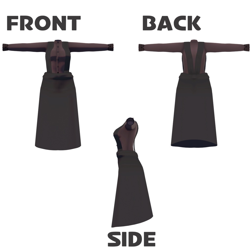 タイトワンピ【あのんちゃん・むろむちゃん用衣装モデル】