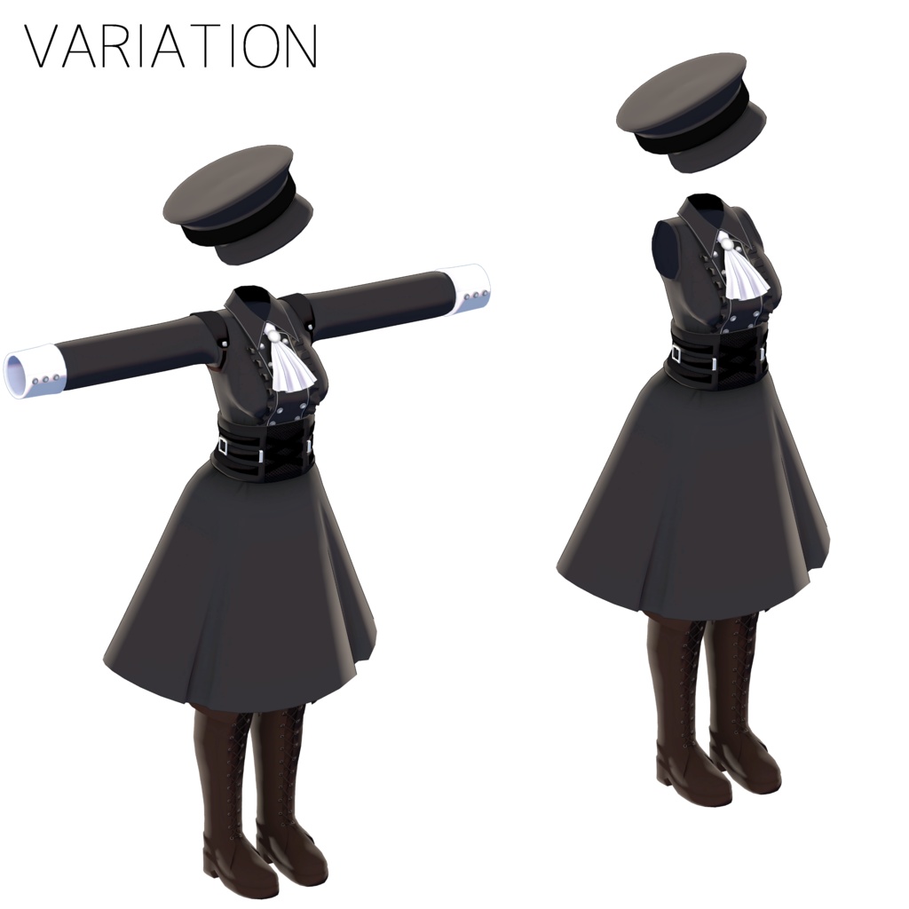 ロリータミリタリーワンピ【量産型のらきゃっとぷらす/TS_sotai4.0】