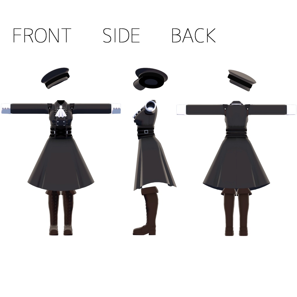 ロリータミリタリーワンピ【量産型のらきゃっとぷらす/TS_sotai4.0】