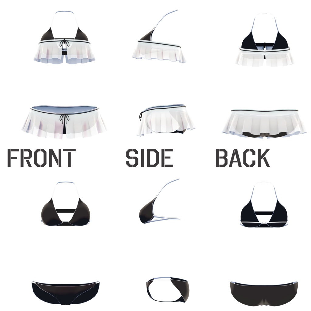 フリルビキニ【レイニィちゃん用衣装モデル】