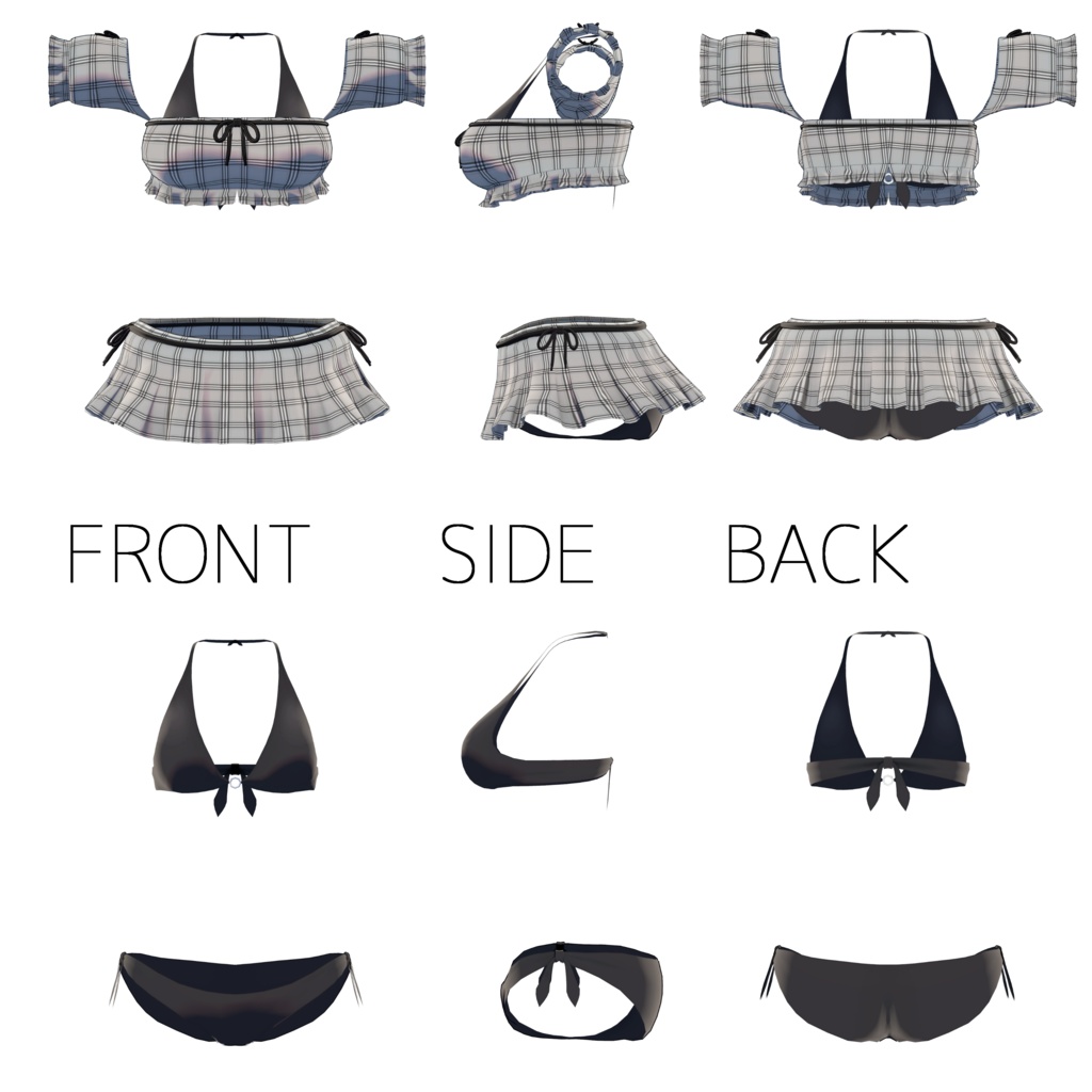 オフショルフリルビキニ【量産型のらきゃっとぷらす/TS_sotai4.0】