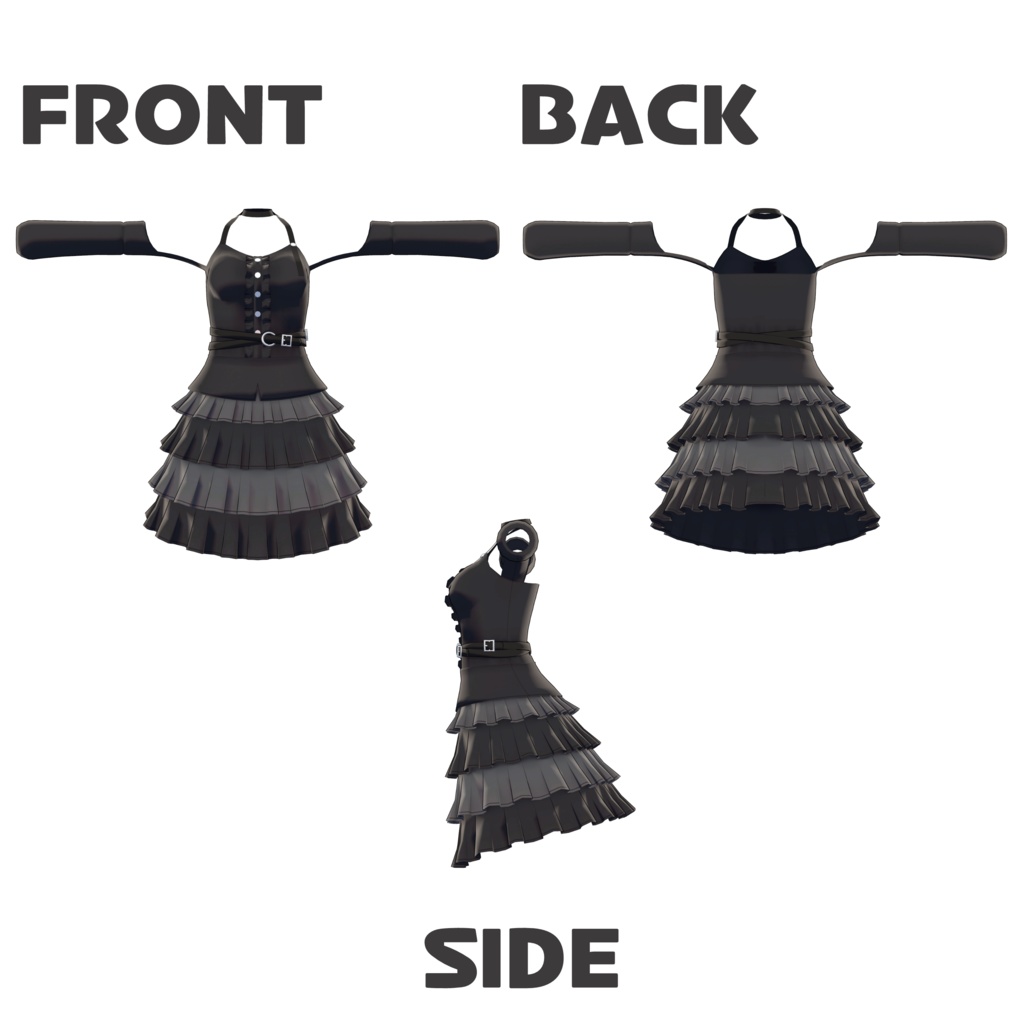 ゴスロリサマーワンピ【あのんちゃん・むろむちゃん用衣装モデル】