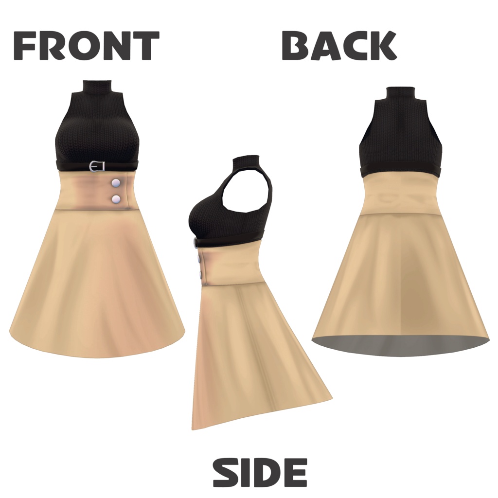 ノースリーブニット【あのんちゃん・むろむちゃん用衣装モデル】