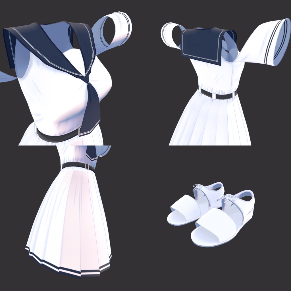 マリンセーラー【あのんちゃん・むろむちゃん/サリアちゃん/みなみちゃん用衣装モデル】