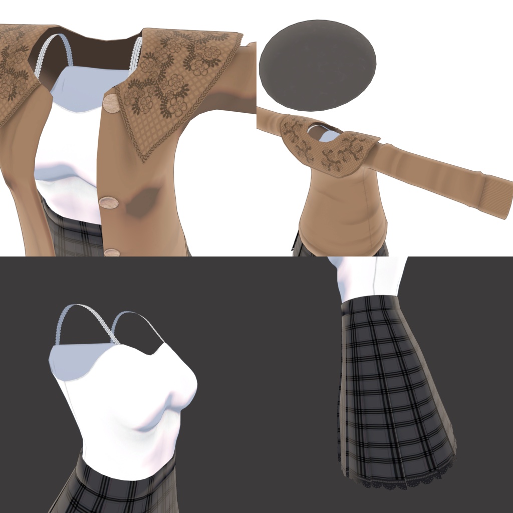 オータムオーバーカーディガン【あのんちゃん・むろむちゃん/サリアちゃん用衣装モデル】