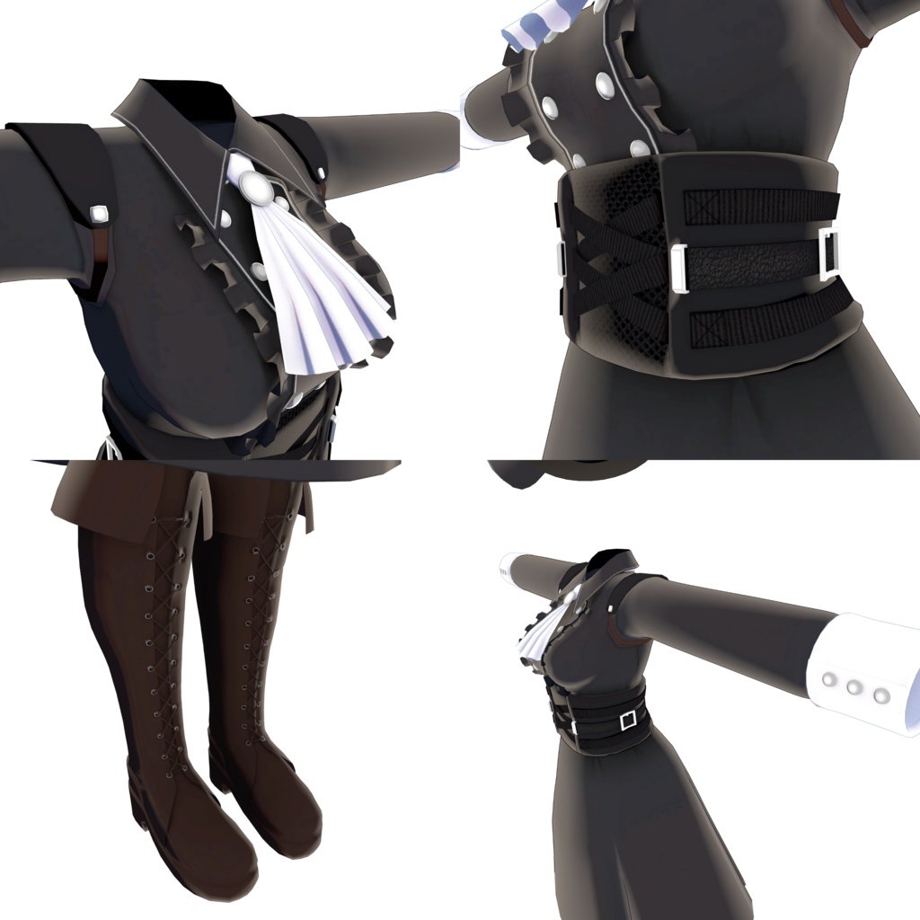 ロリータミリタリー【複数アバター対応衣装モデル】