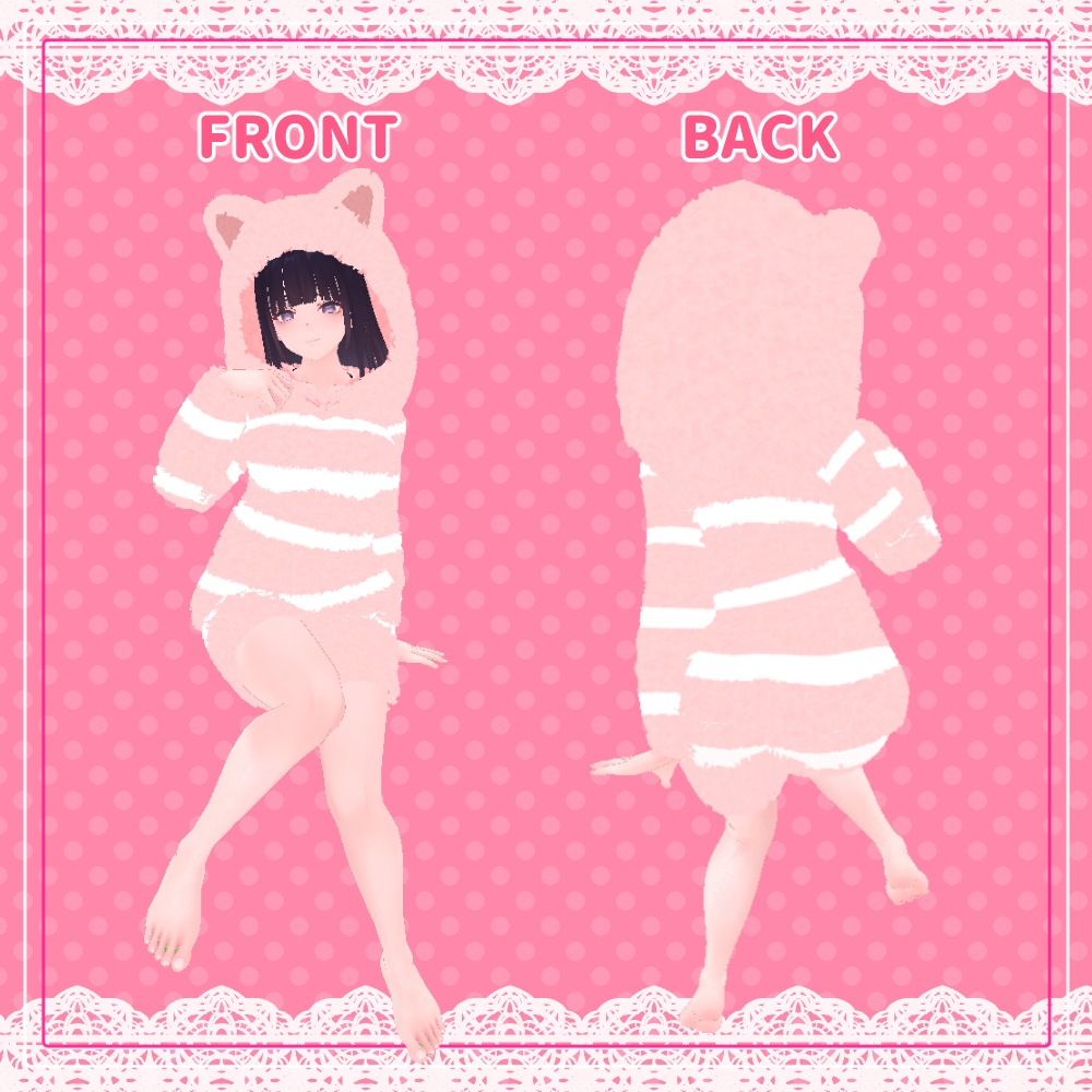 【くろなつ専用衣装】Cat Nightwear -ねこねまき-
